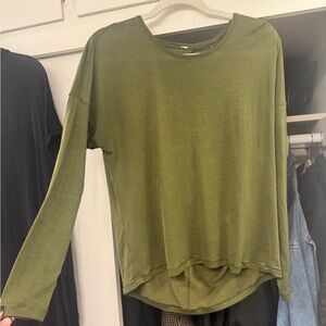 lululemon Women's green Modal-blend Open-back Long Sleeve Sculpt Cross-Vent